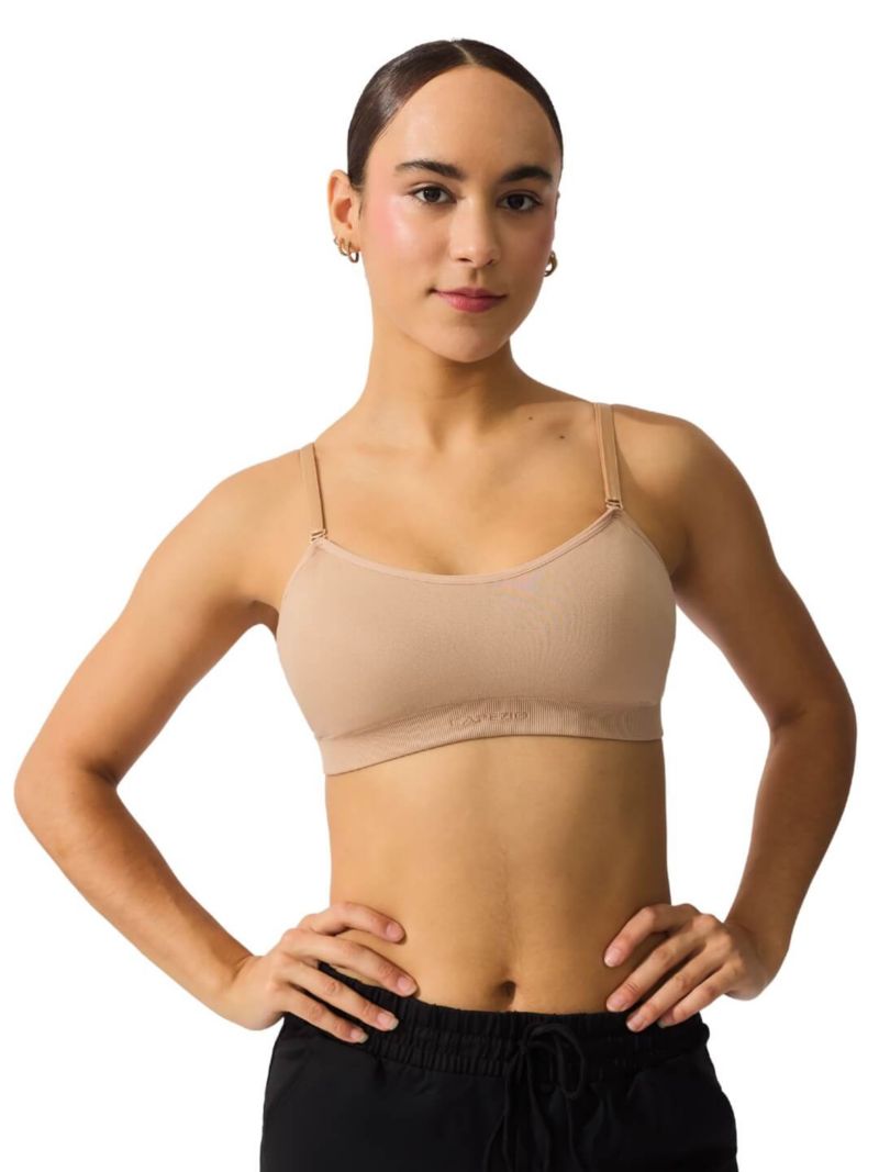 Women's Seamless Clear Back Bandeau Bra