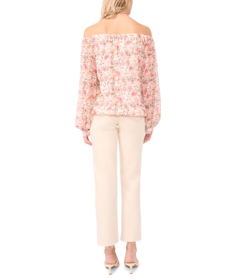 Women's Off-The-Shoulder Printed Blouse