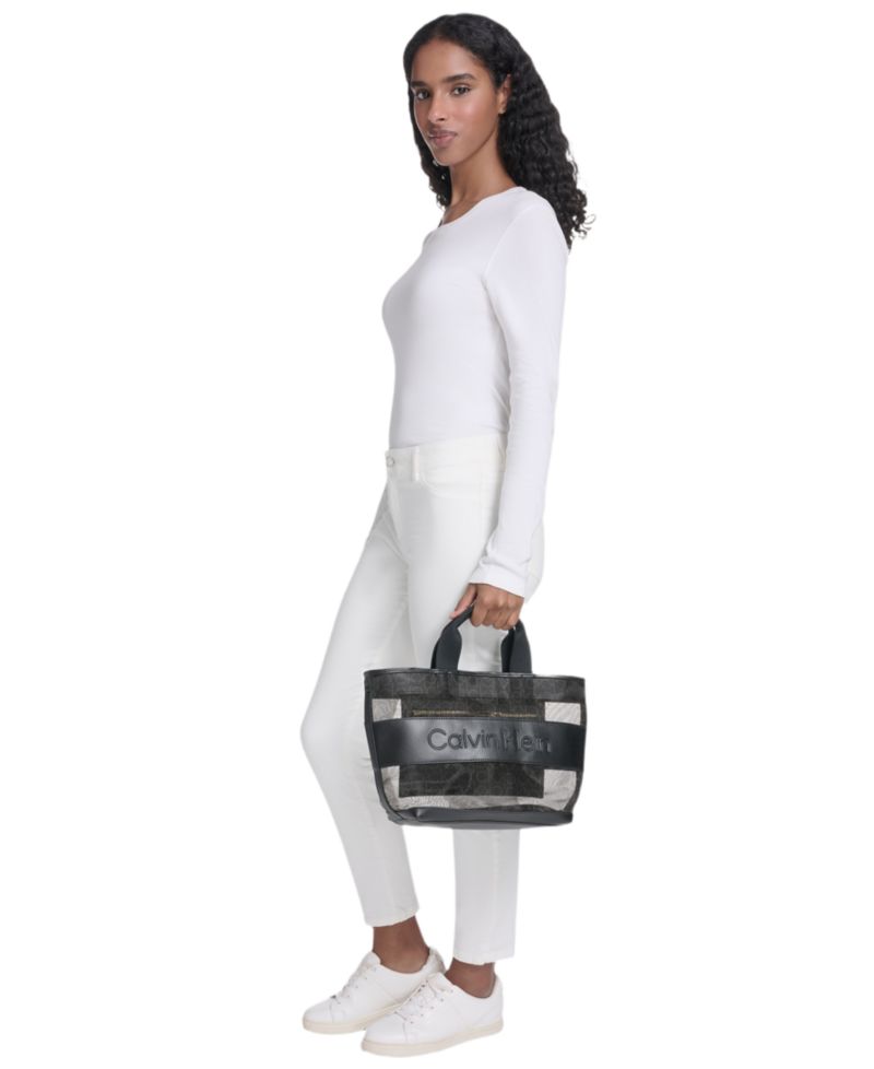 Averil Signature Mesh Large Crossbody Handbag