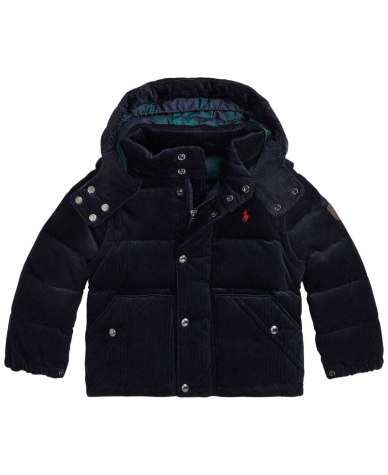 Boys' 2T-7 Convertible Corduroy Down Jacket