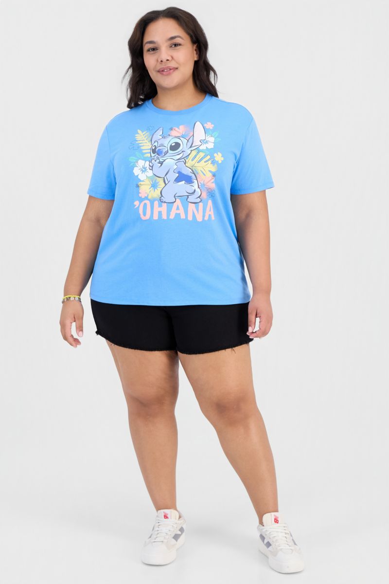 Trendy Plus Stitch Ohana Crewneck Tee