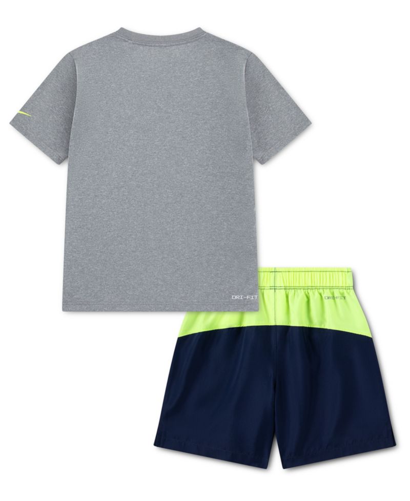 Boys' 2T-7 Dri-FIT Crewneck T-Shirt and Woven Shorts, 2-Piece Set