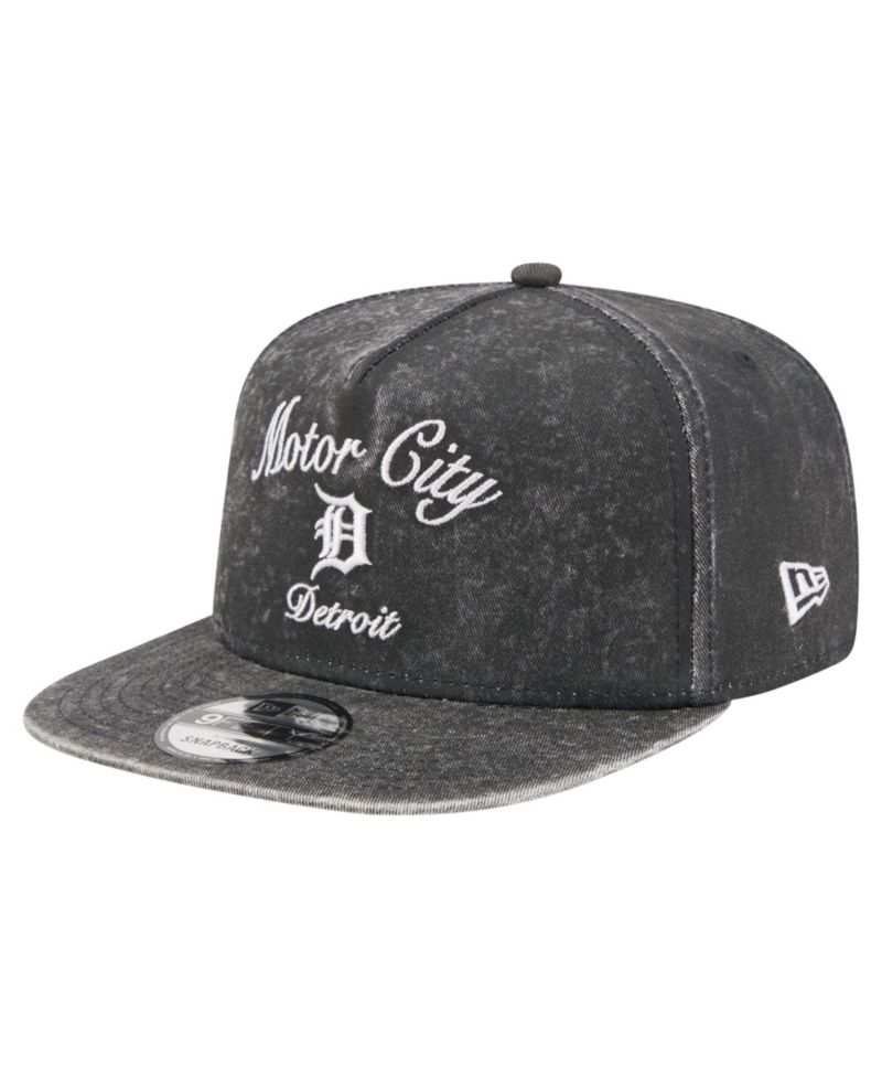 Men's Black Detroit Tigers City Slogan A-Frame 9FIFTY Snapback Hat