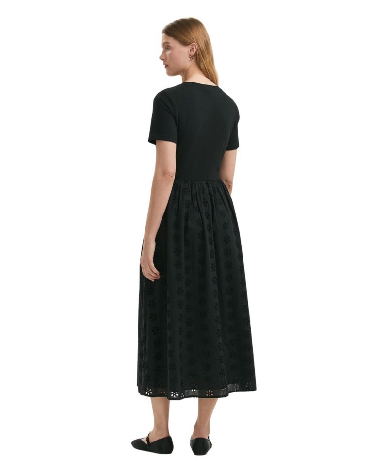 Women's Brea Embroidered Floral Short-Sleeve Midi Dress