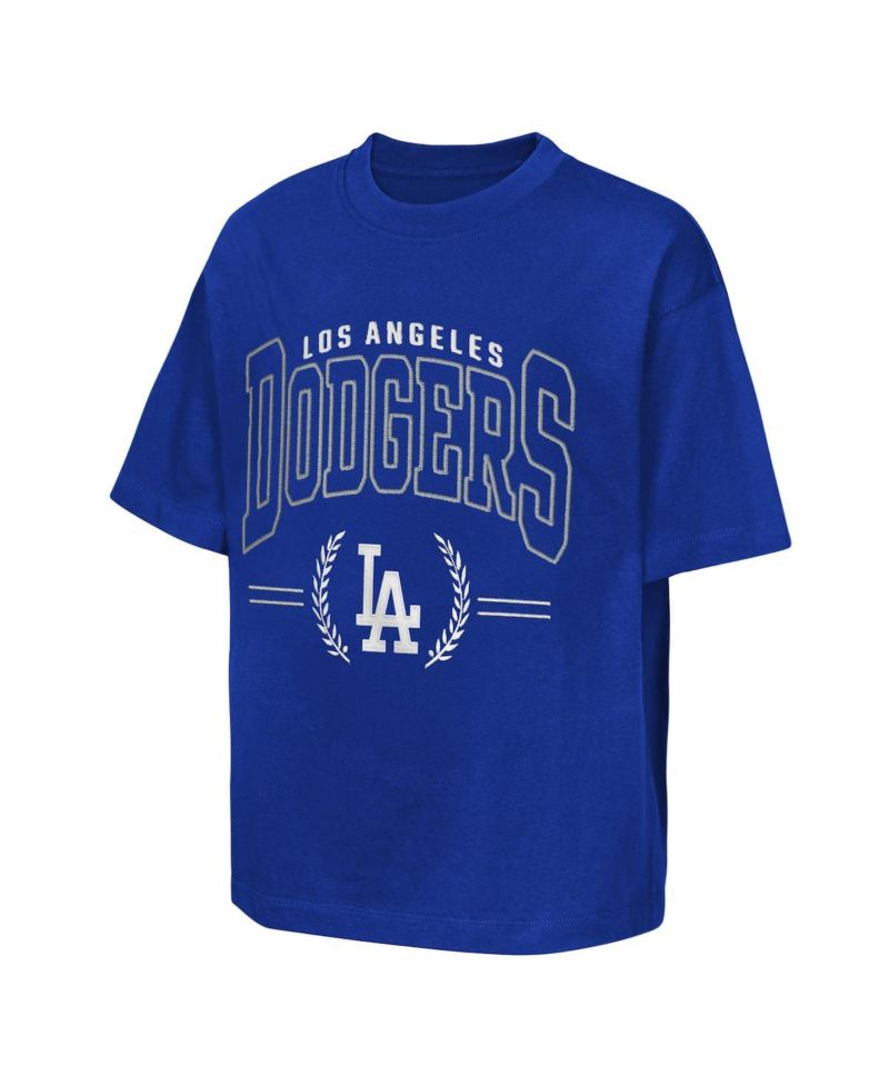 Big Boys and Girls Royal Los Angeles Dodgers Premium World Class T-Shirt
