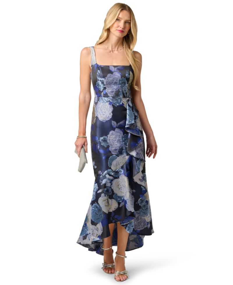 Women's Metallic Jacquard Sleeveless Dress