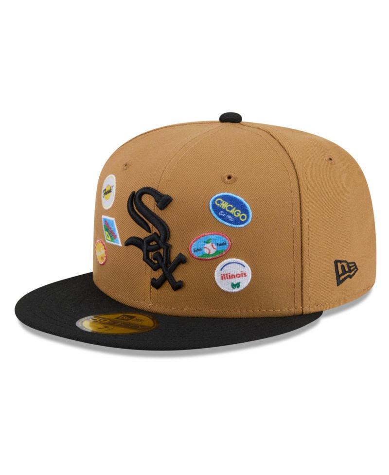 Men's Tan Chicago White Sox Fruit Sticker 59FIFTY Fitted Hat