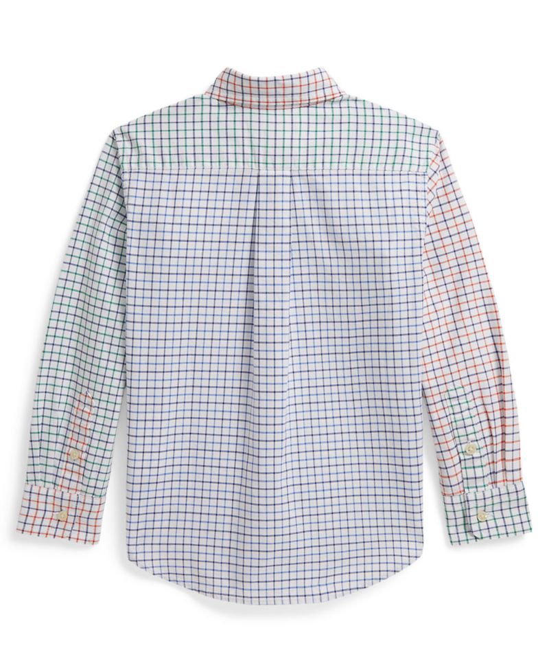 Boys' 2T-7 Tattersall Cotton Oxford Shirt