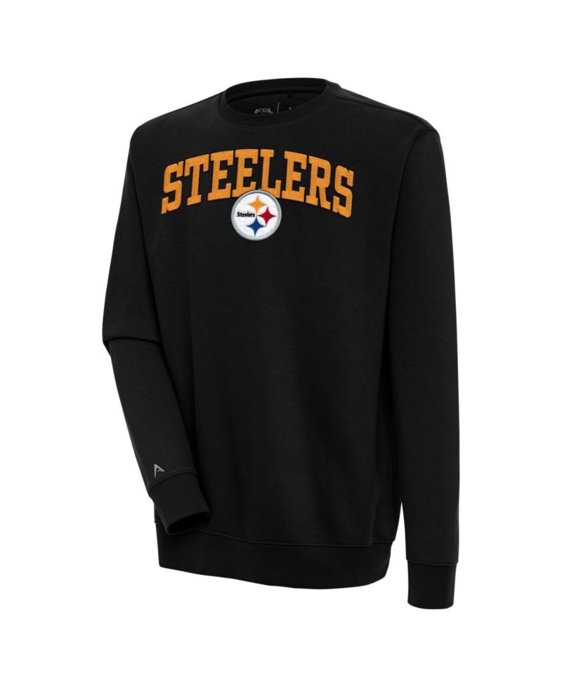 Men's Pittsburgh Steelers Victory Chenille Crew Neck Graphic Pullover Sweatshirt