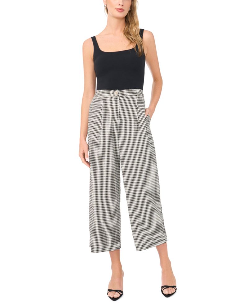 Women's Mid-Rise Pleated Straight-Leg Pants