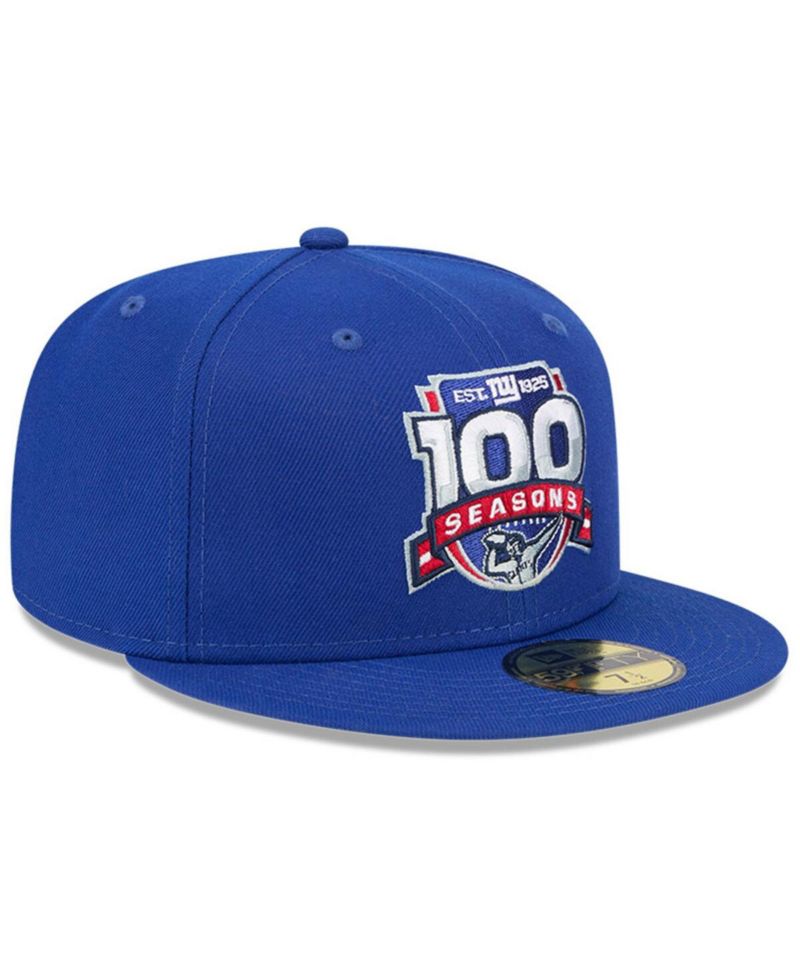 Men's Royal New York Giants 100th Season 59FIFTY Fitted Hat