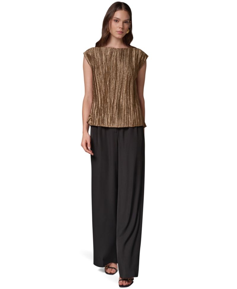 Women's Sleeveless Pliss&eacute; Blouse