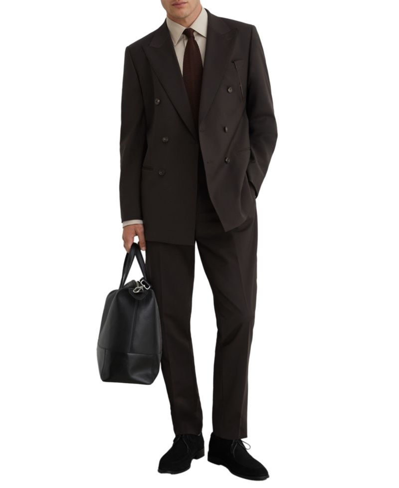 Men's Dream Wool-Blend Double-Breasted Tailored-Fit Blazer