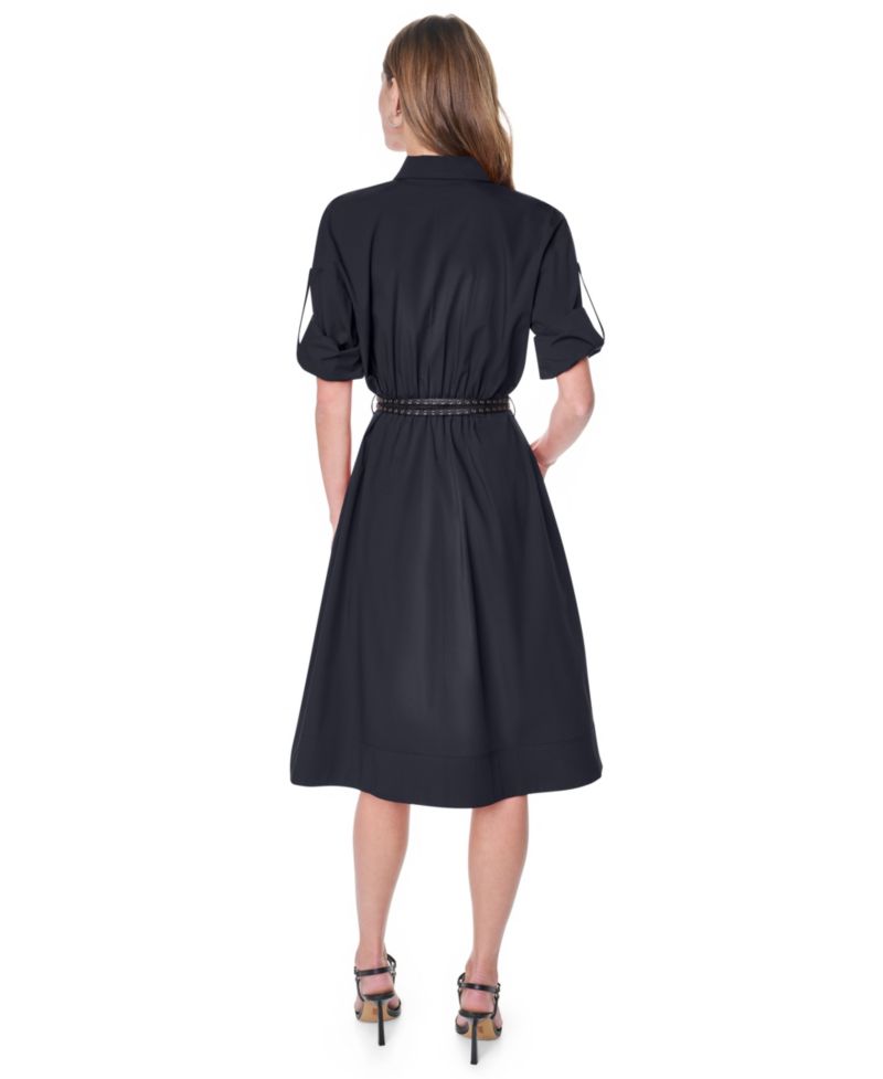 Petite Roll-Tab Button-Down Dress