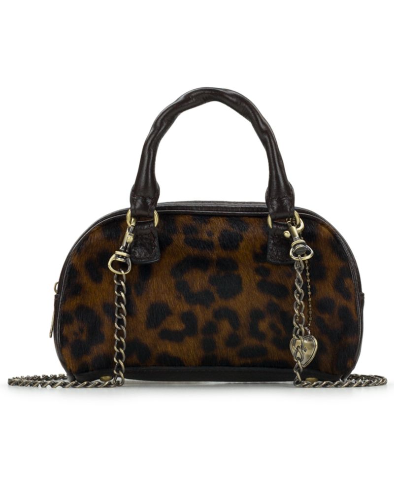 Mini Pomezia Leopard Chain Crossbody Handbag