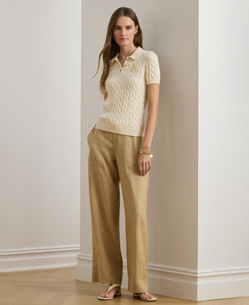 Petite Wide-Leg Linen Pants