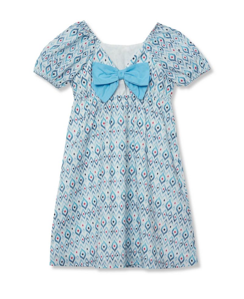 Girls Short Sleeve Bow Dress