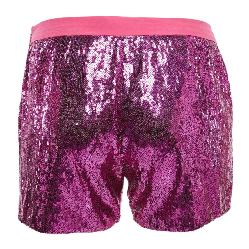 Women's Pink Sequin Shorts