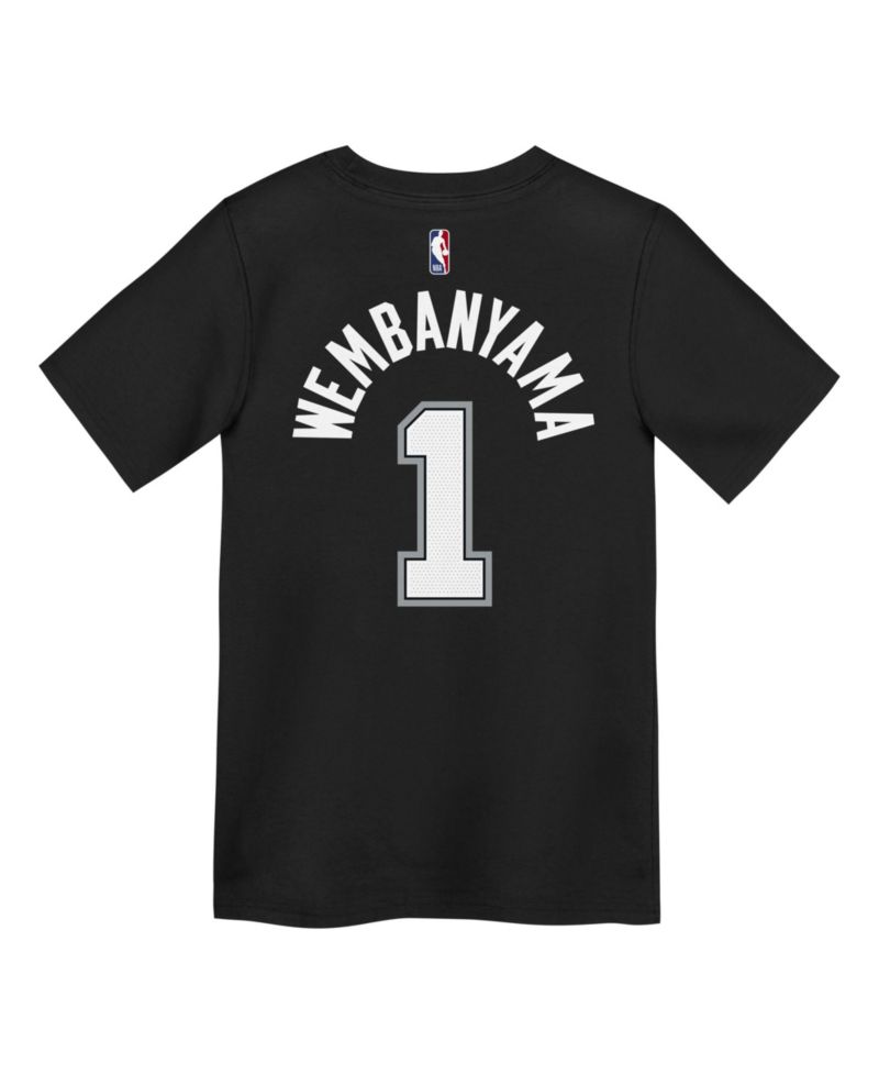 Preschool Victor Wembanyama Black San Antonio Spurs Icon Name & Number T-Shirt