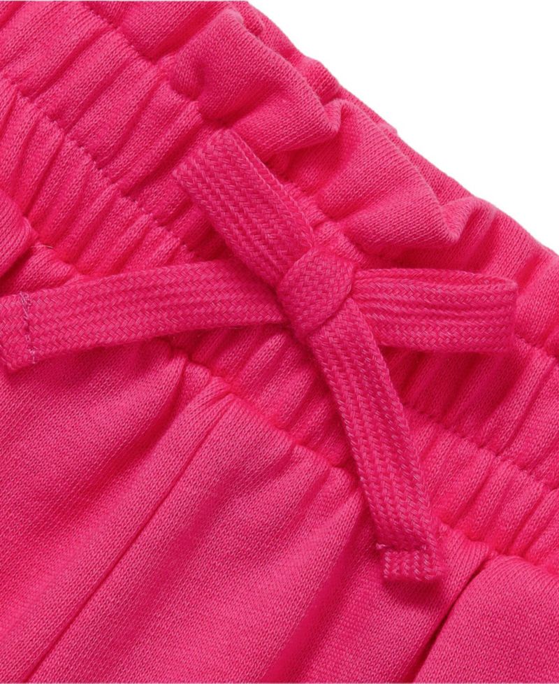 Little And Big Girls French Terry Paper Bag Shorts