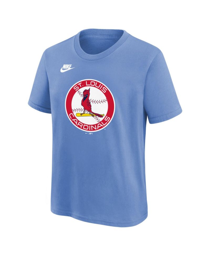 Big Boys and Girls Light Blue St. Louis Cardinals Team Logo T-Shirt