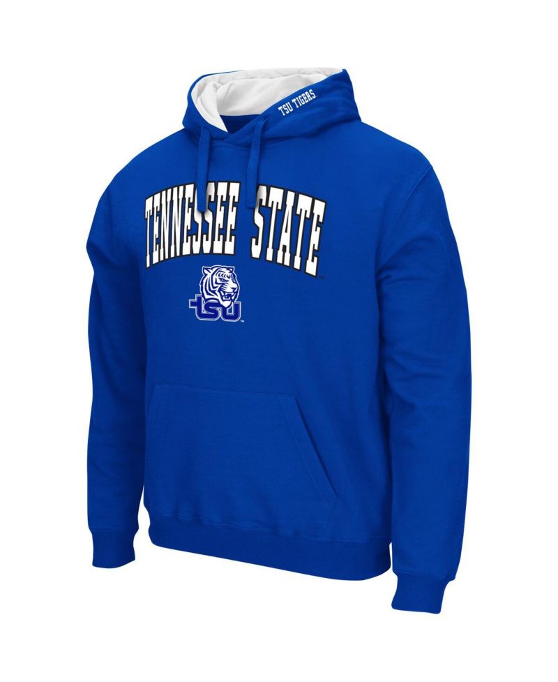 Men's Royal Tennessee State Tigers Arch & Logo Pullover Hoodie