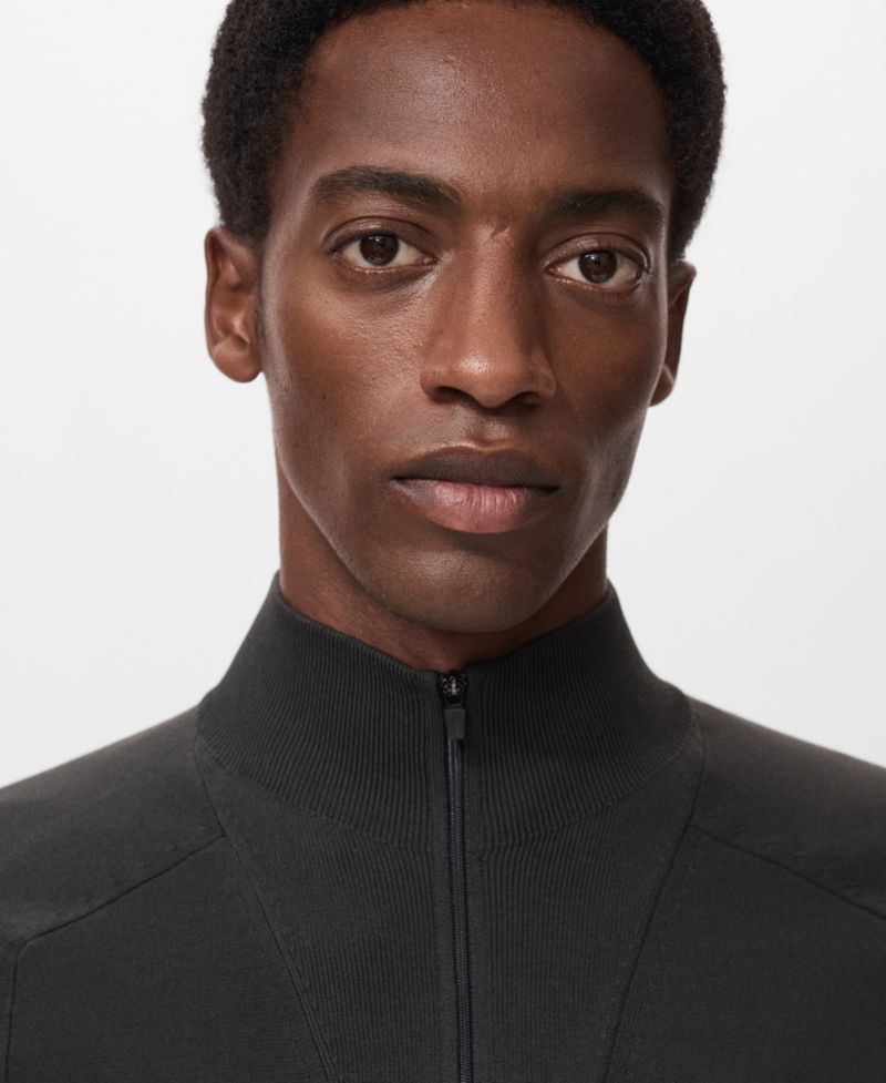 Men's Breathable Zip-Neck Sweater