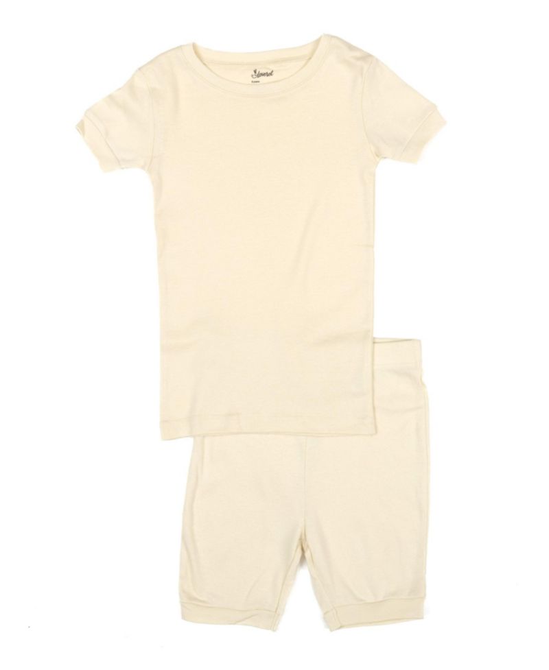 Kids Matching Family Two Piece Cotton Short Sleeve Shirt and Shorts Pajamas