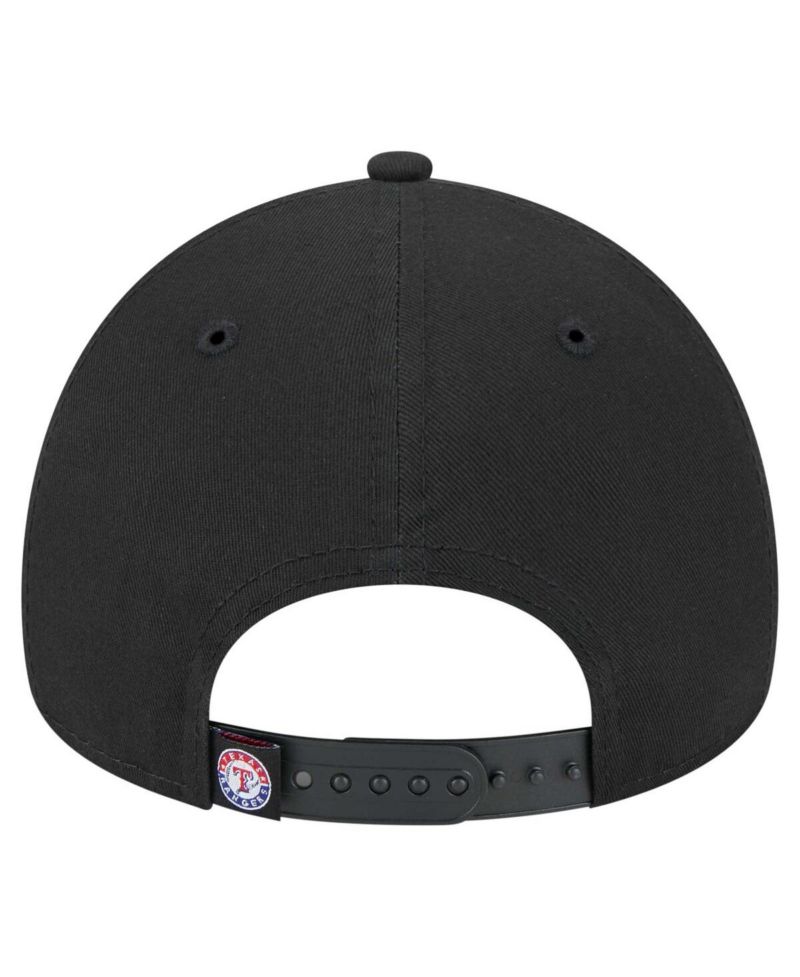 Men's Black Texas Rangers 9FORTY A-Frame Adjustable Hat
