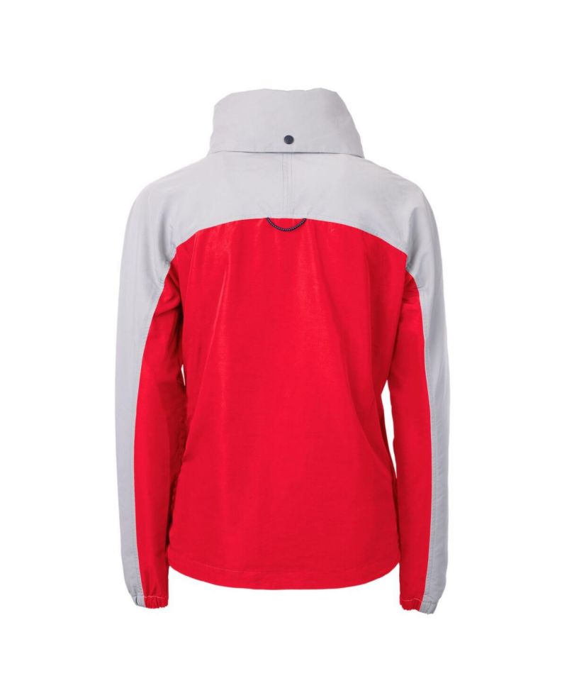 Women's Red Philadelphia Phillies Charter Eco Half-Zip Anorak Jacket