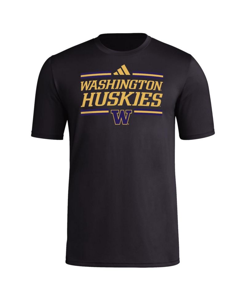 Men's Black Washington Huskies Strategy Pre-Game T-Shirt