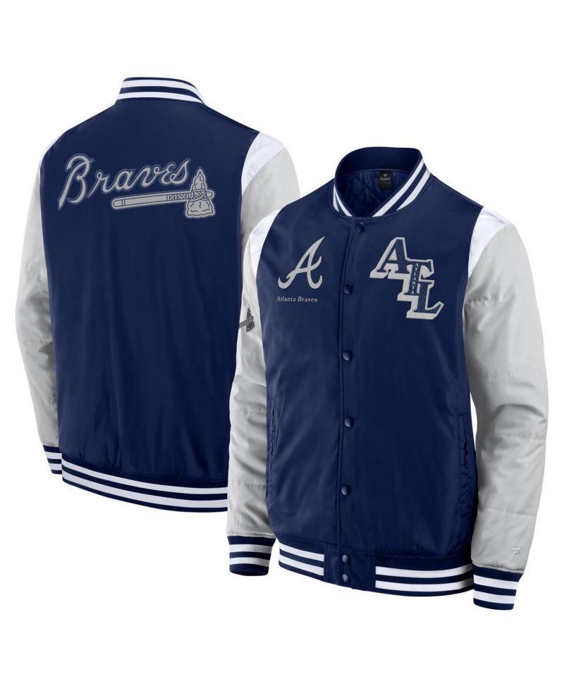 Men's Navy Atlanta Braves Elements Elite Full-Snap Jacket