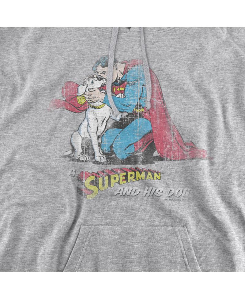 Men's His Dog Graphic Kangaroo-Pocket Hoodie