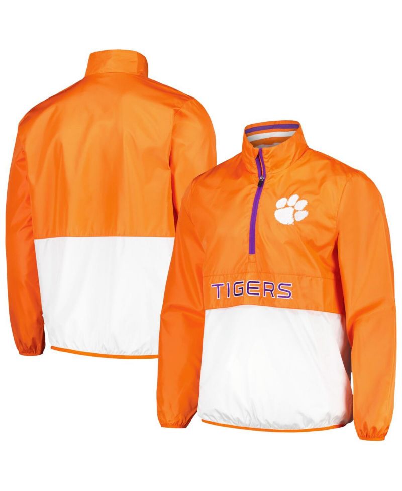Men's Orange Clemson Tigers Cornerman Half-Zip Top