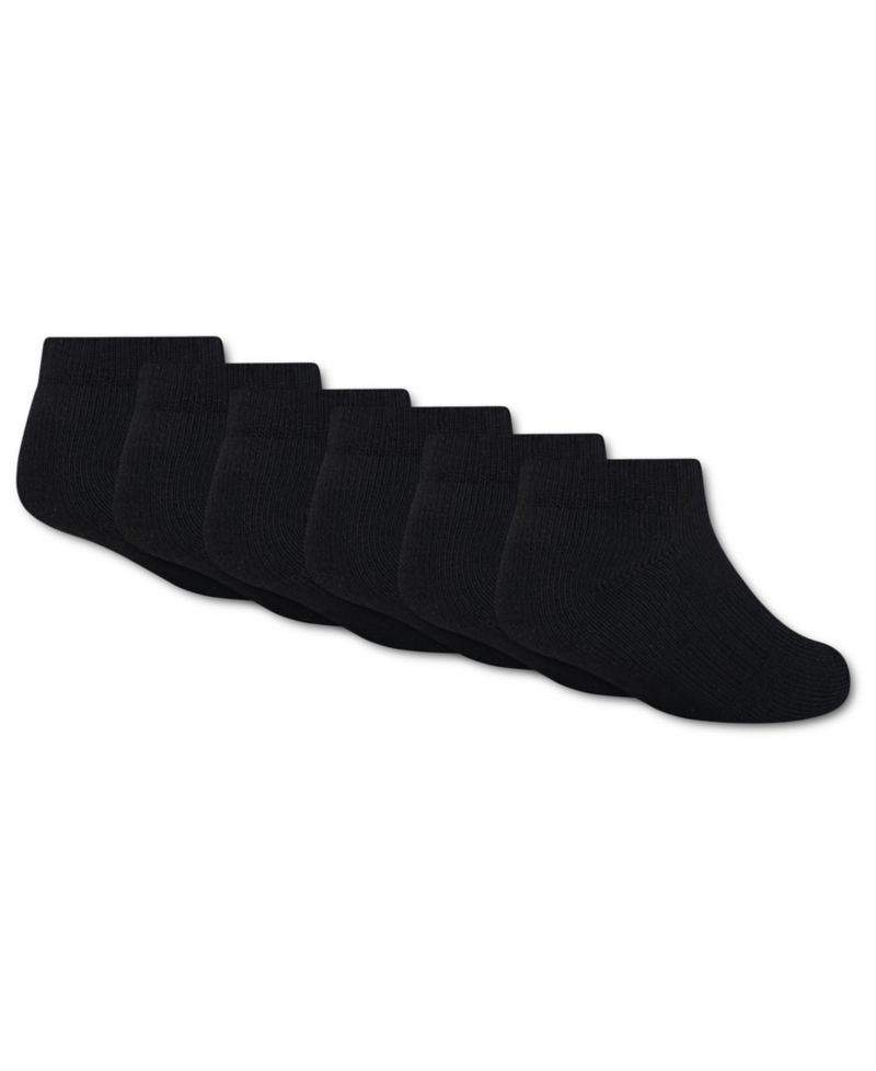 Boys' and Girls' 4-5 No-Show Socks, 6-Pack