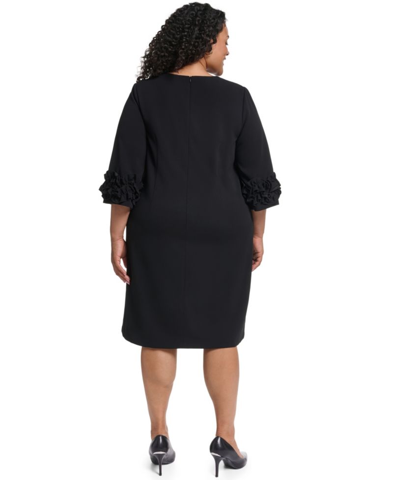 Plus Crew Neck Shift Dress