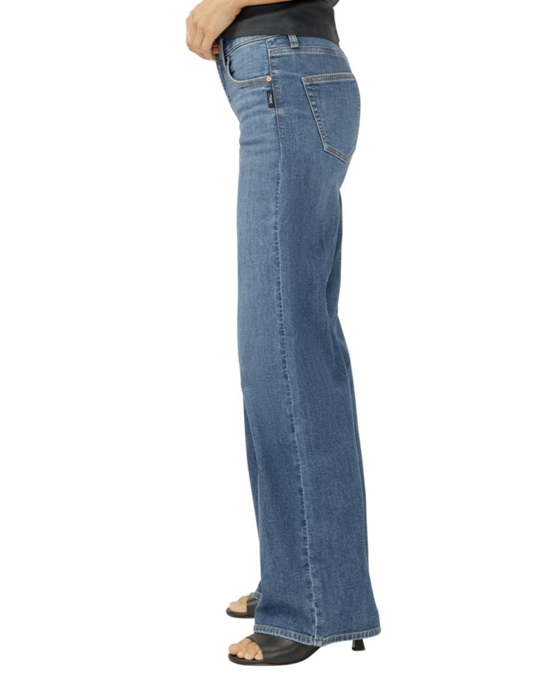 Women's Suki Mid Rise Curvy Fit Wide Leg Jeans