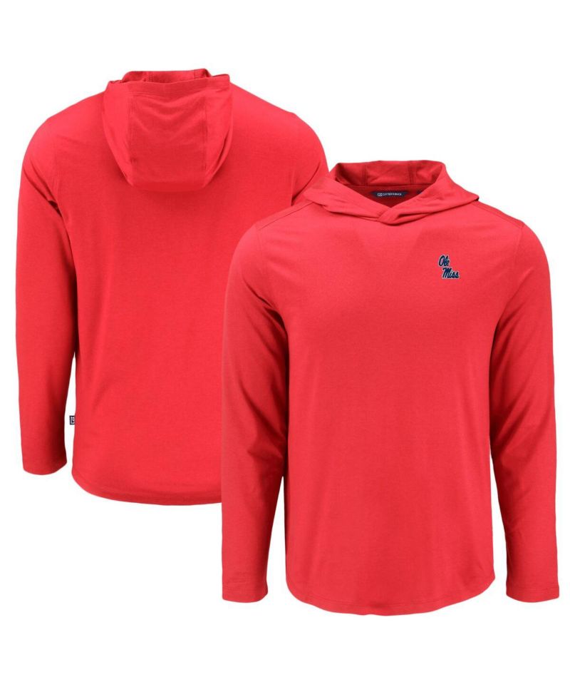 Men's Red Ole Miss Rebels Coastline Epic Comfort Eco Long Sleeve Hoodie T-Shirt