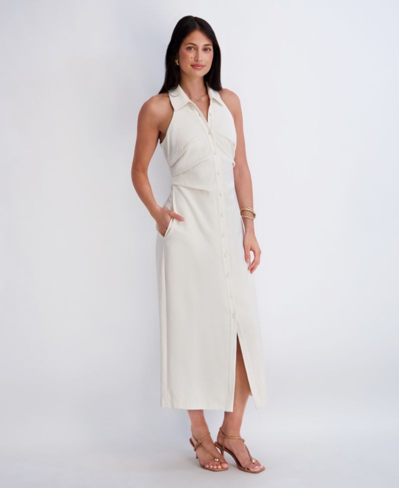 Women's Collared Sleeveless Woven Dress