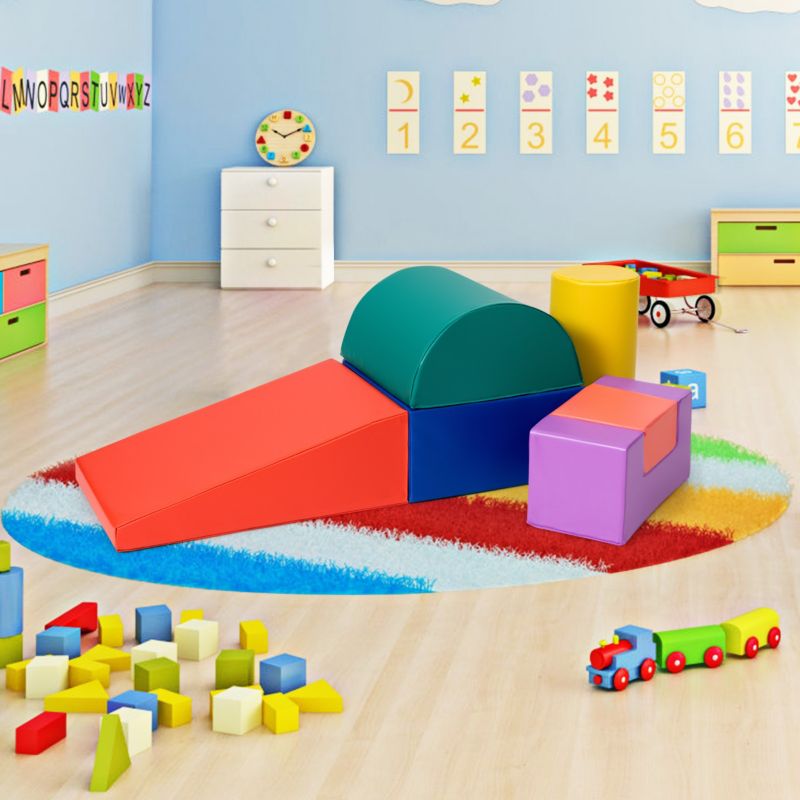 6-Piece Soft Foam Building Blocks Climb Crawl Set for Toddlers Indoor