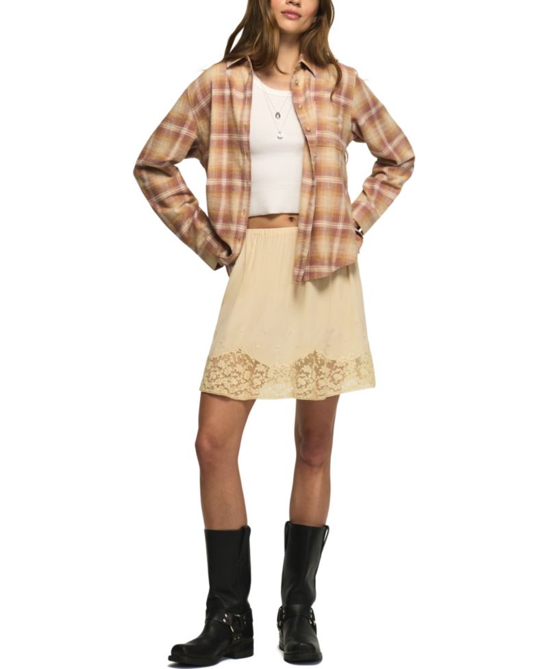 Women's Long-Sleeve Plaid Button Down Shirt