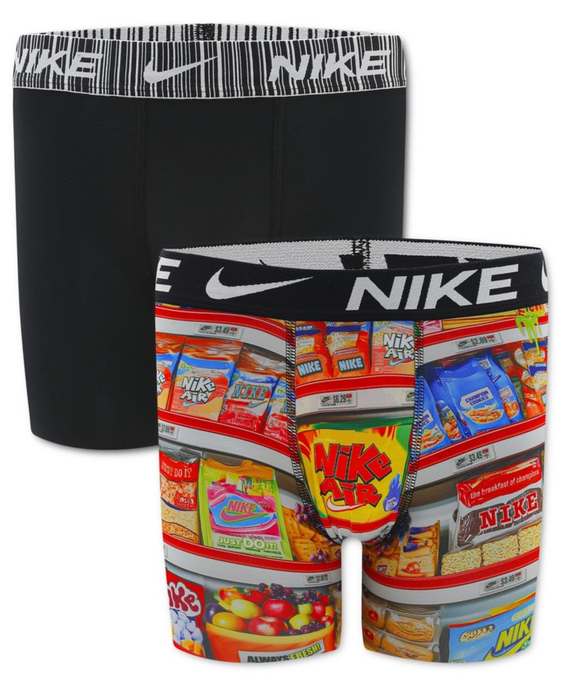 Boys' 8-20 Printed Long Boxer Briefs, 2-Pack