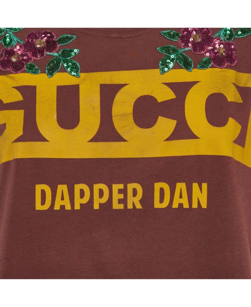 Women's Dapper Dan Sequin-Embellished Logo T-Shirt