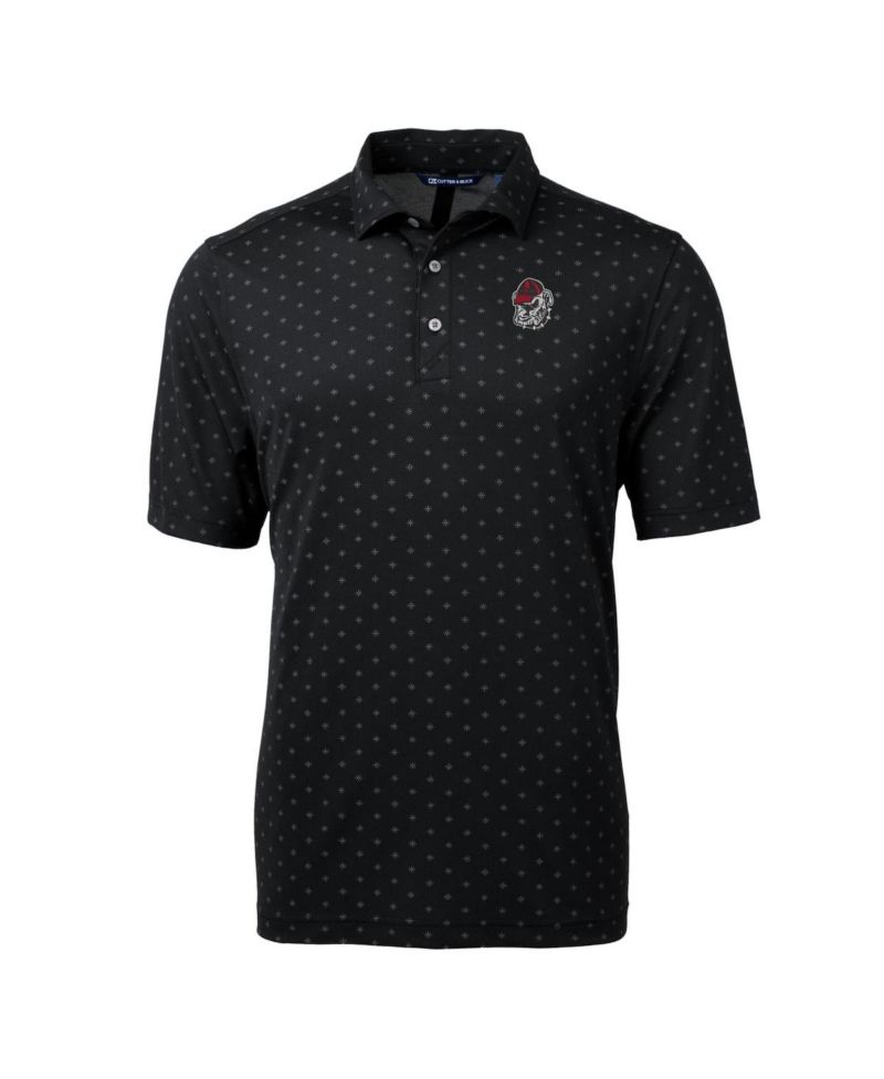 Men's Black Georgia Bulldogs Big & Tall Virtue Eco Pique Tile Print Polo Shirt