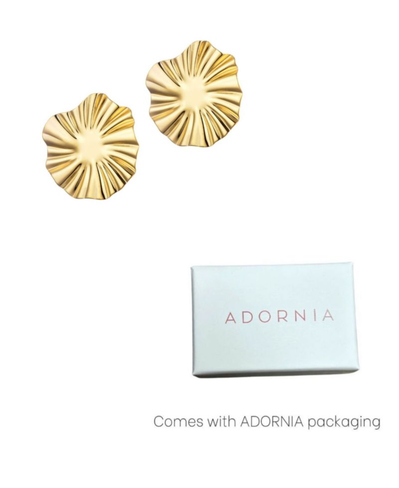 Tarnish Resistant Gold Plated Burst Stud Earrings