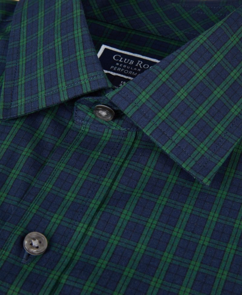 Men's Mini Blackwatch Regular-Fit Dress Shirt