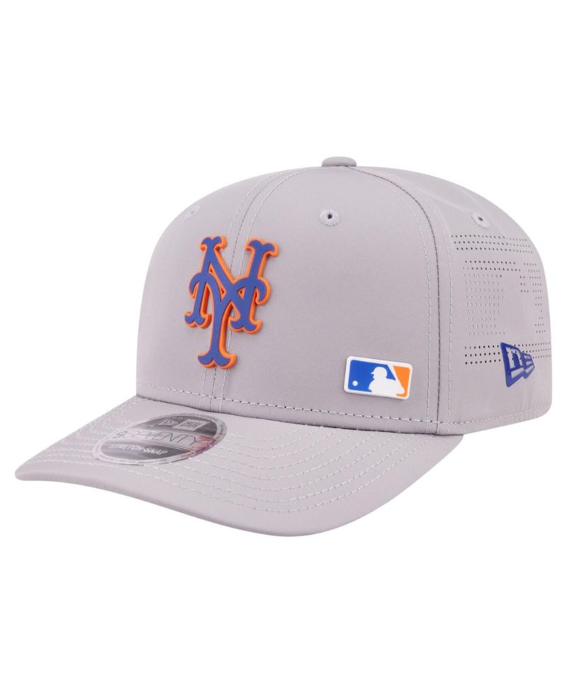 Men's Gray New York Mets Laser Perforated 9SEVENTY Adjustable Hat