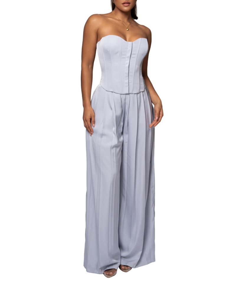 Women's Viv Satin Sweetheart-Neckline Sleeveless Bustier Top