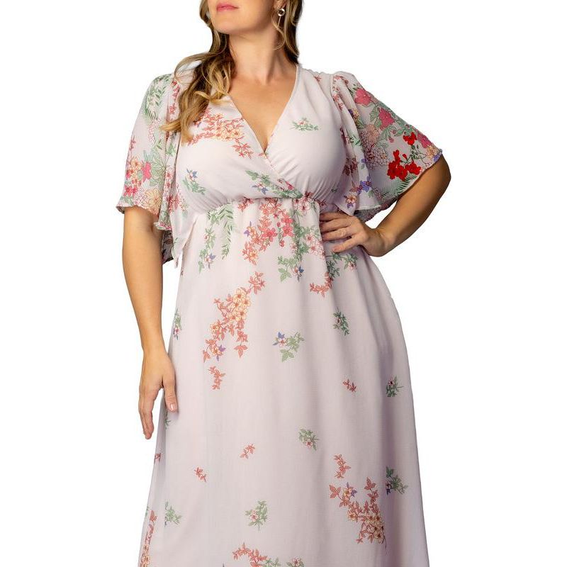 Plus Size Catalina Border Print Gown