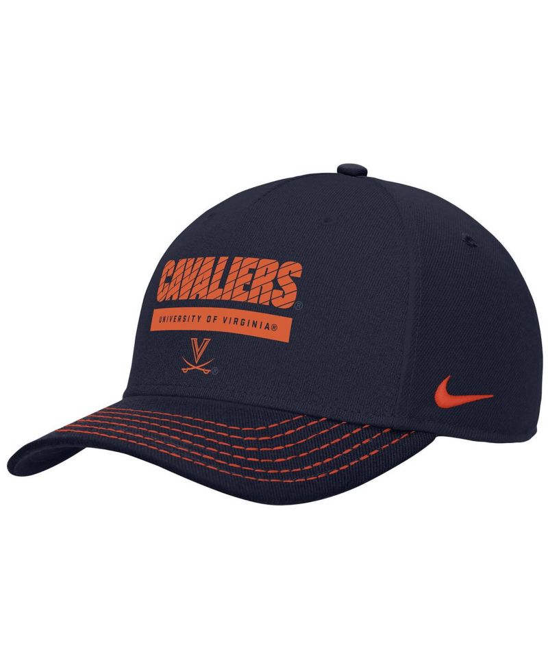 Men's Navy Virginia Cavaliers 2024 Sideline Rise Performance Adjustable Hat